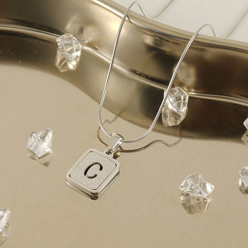 18K Plated Initial Letter Necklace