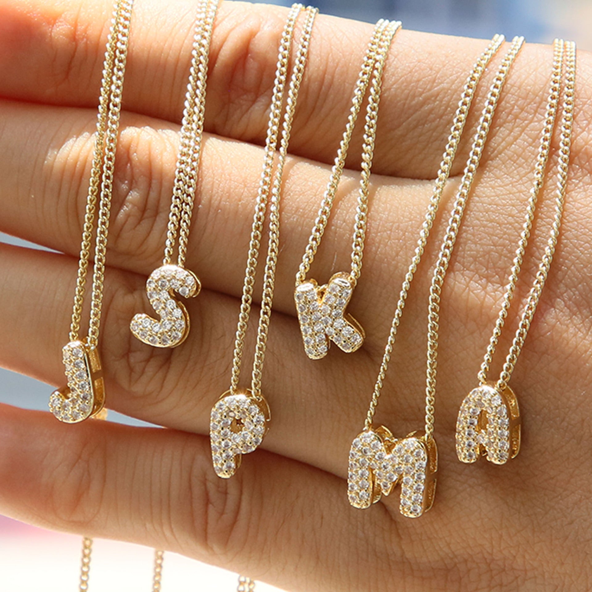 18K Plated Brass Letter Necklace
