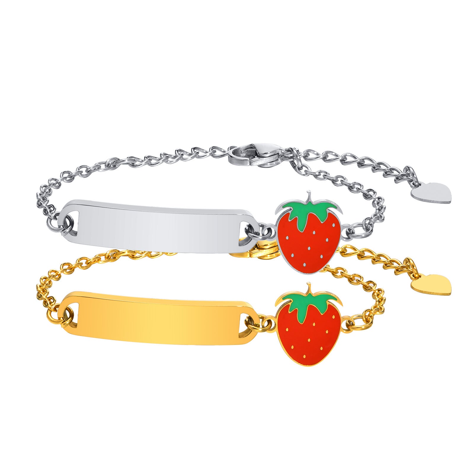 Custom Name Strawberry Girls Bracelet