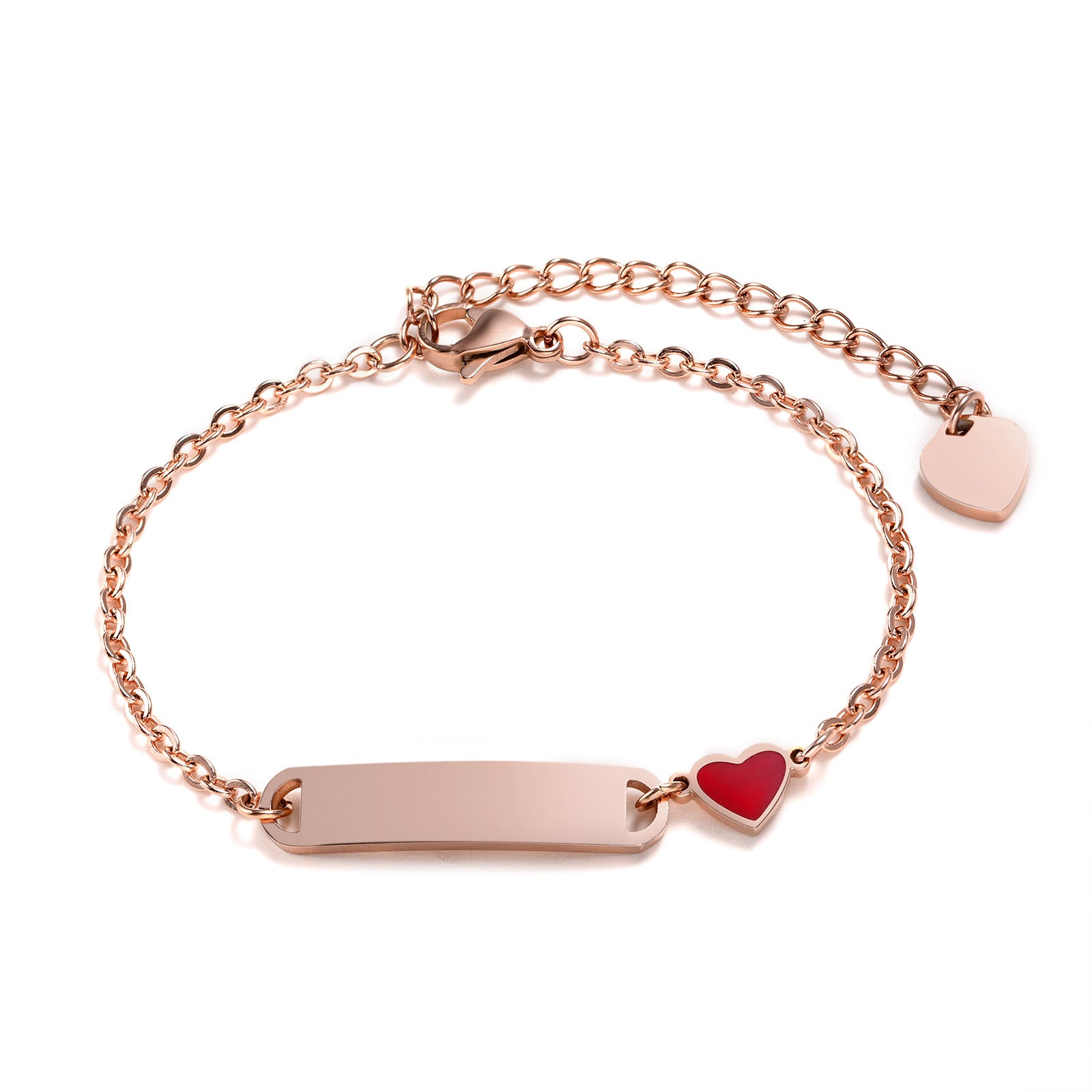 Custom Girls Kids Heart Bracelet