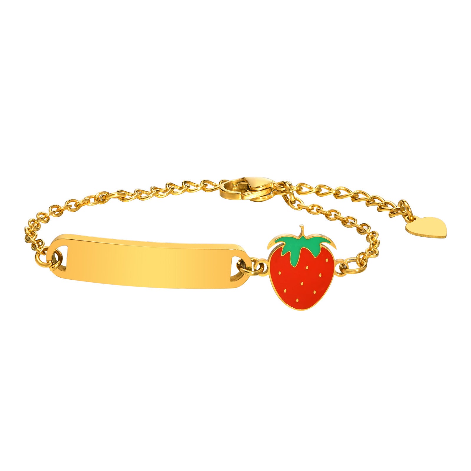 Custom Name Strawberry Girls Bracelet