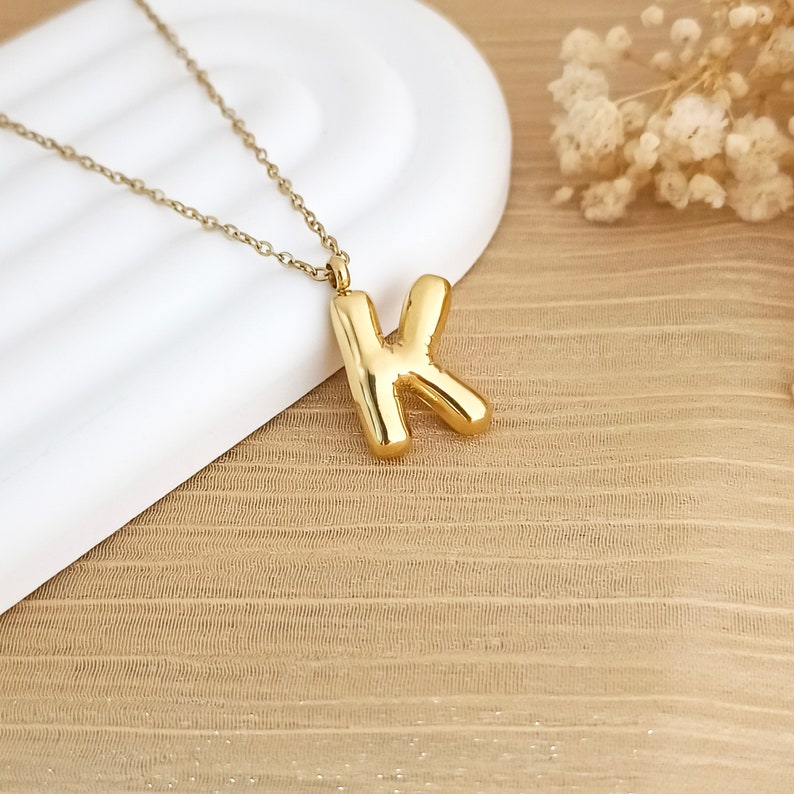 Custom Bubble Letter Necklace