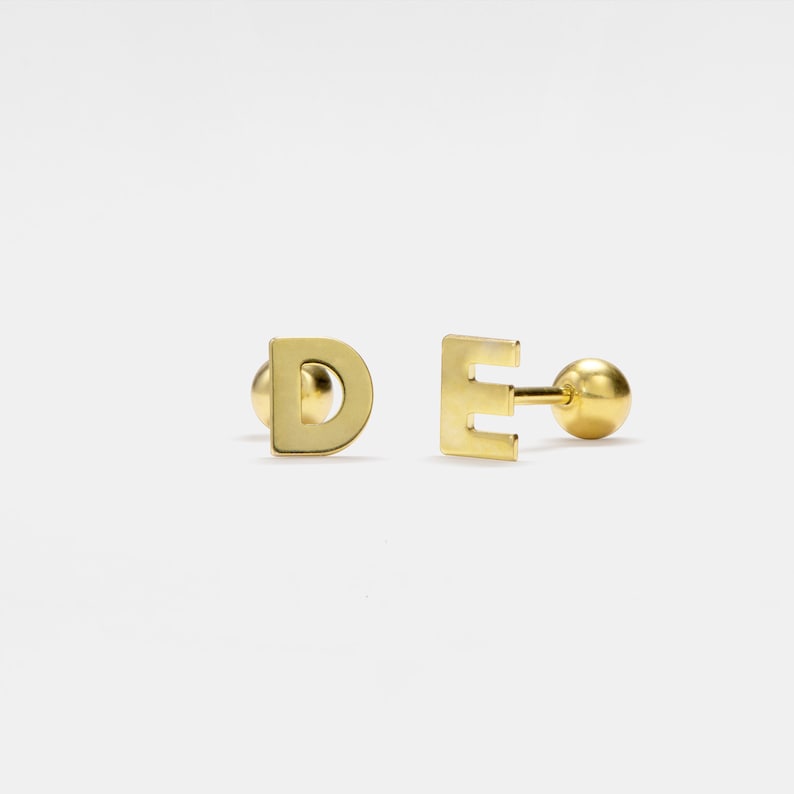Custom Initial Stud Earrings, Trendy Best Friend Gift
